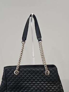 Valentino Black Quilted Shoulder Bag with Chain Straps